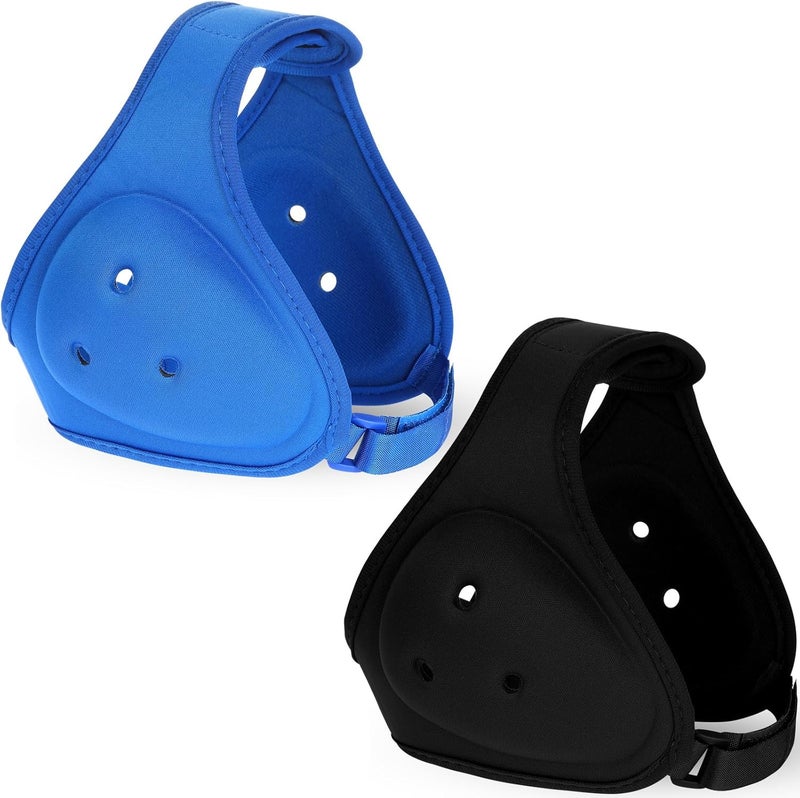 Jerify 2 Pcs Wrestling Headgear for Kids Youth Soft Grappling Headgear Wrestling Adjustable Ear Guard Protective(Black,Blue) - Image 1